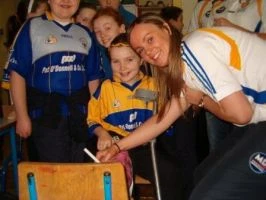 Clare ladies footballers visit 023